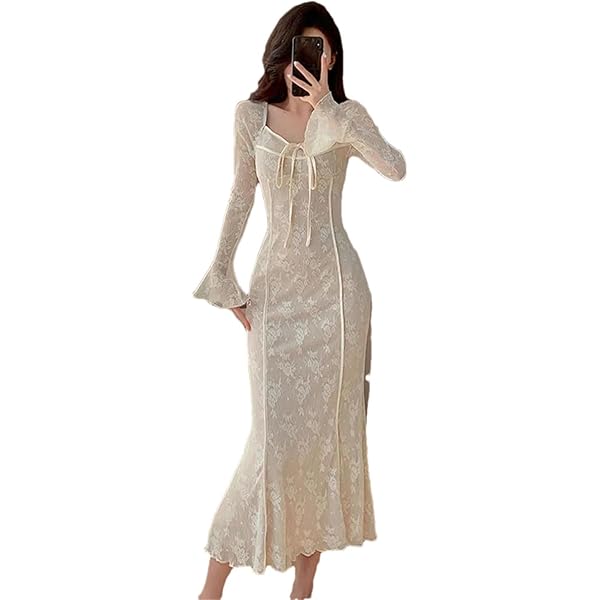 ワンピース Sandra lace dress Beige ANDMARY】Sandra lace dress